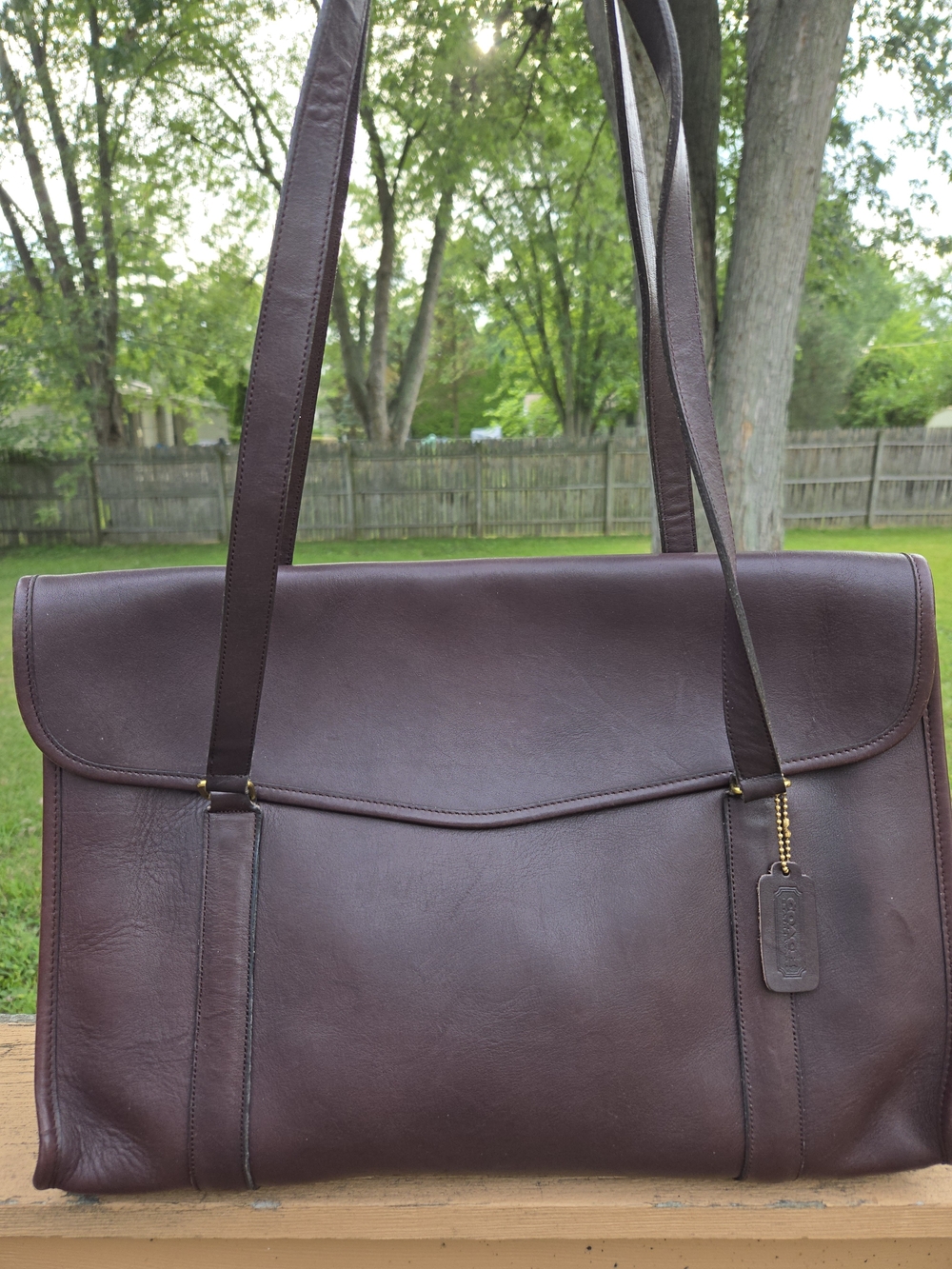 Coach Vintage Envelope Portofolio Brown Leather Style 5190 Tote Bag #6837